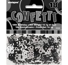 Scatters - 18th (Black) (55222) - Mad Parties & Supplies