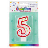 Candle - Red outline spots inside - Numbers 0 to 9 - Mad Parties & Supplies