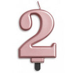 Candle - Rose Gold - Choose Numbers 0 to 9 - Mad Parties & Supplies