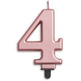 Candle - Rose Gold - Choose Numbers 0 to 9 - Mad Parties & Supplies