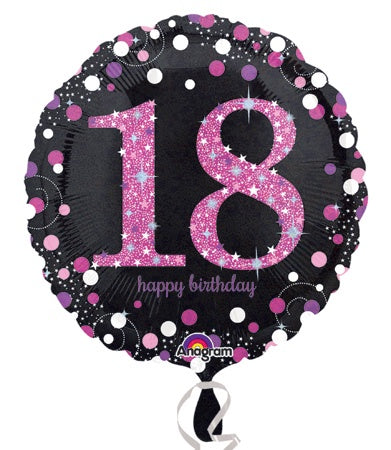 Foil - 18" - 18th (Pink) (3378301) - Mad Parties & Supplies