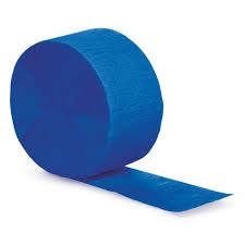 Crepe Streamers - Pkt 1 - Blue - Mad Parties & Supplies