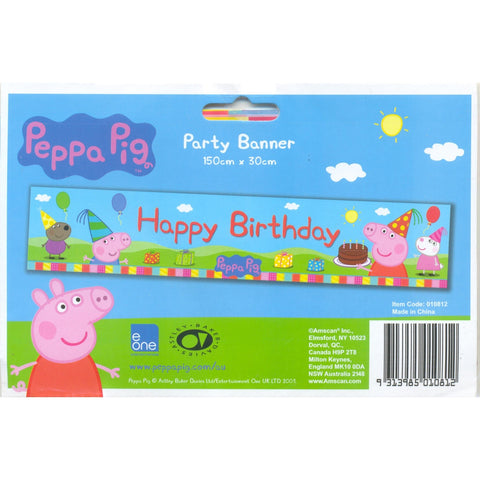 Peppa Pig - Party Banner (010812) - Mad Parties & Supplies