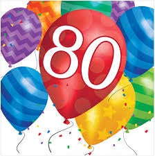 Napkins - 80th (667880) - Mad Parties & Supplies