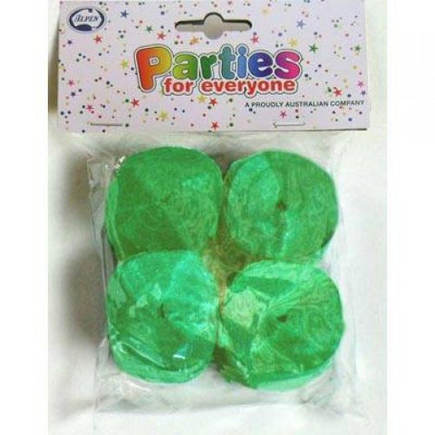 Crepe Streamers - Pkt 4 - Lime (510337) - Mad Parties & Supplies
