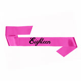 Sashes - 18th Birthday - Mad Parties & Supplies