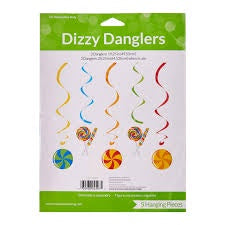 Hanging Swirl Decorations -  Dizzy Danglers - Mad Parties & Supplies