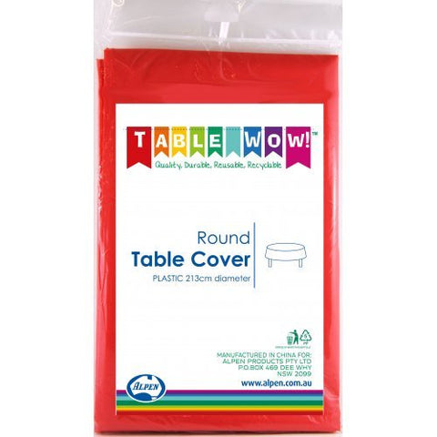 Tablecover - Round - Red - Mad Parties & Supplies