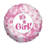 Foil - 18" - It's a girl (86369) - Mad Parties & Supplies