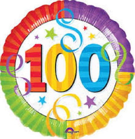 Foil - 18" - 100th (115117) - Mad Parties & Supplies