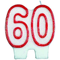 Candle - 60th (431219) - Mad Parties & Supplies