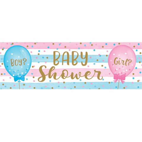 Banner - Gender Reveal - Baby Shower (336687) - Mad Parties & Supplies