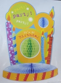 Centrepiece - Party Party Party! It's my birthday! - Mad Parties & Supplies