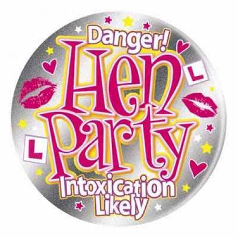 The Big Badge - Danger! Hens Party (TB028) - Mad Parties & Supplies