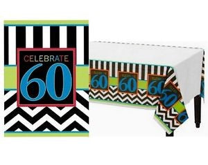 Tablecover - Celebrate 60th (571368) - Mad Parties & Supplies