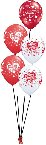 Valentine's Day Bouquet - 5 Balloons on weight - Mad Parties & Supplies