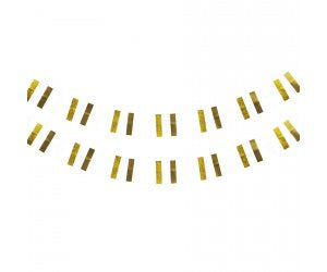 Shape Garland - 3m - Gold & White (5202SRMGP) - Mad Parties & Supplies
