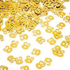Scatters - 50th (Gold) (108388) - Mad Parties & Supplies