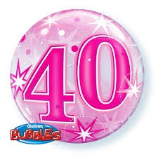 Bubble Balloon - 40th (201512E) - Mad Parties & Supplies