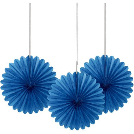 Paper Tissue Fan - Blue (033136) - Mad Parties & Supplies