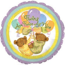 Foil - 18" - Twins are twice as nice! (114555) - Mad Parties & Supplies