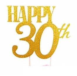 Cake Topper - Happy 30th - Mad Parties & Supplies