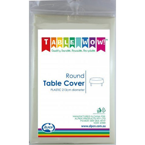 Tablecover - Round - Ivory - Mad Parties & Supplies