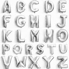 Megaloon Letters (86cm) (Silver only) - Mad Parties & Supplies