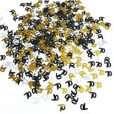 Scatters - 70th (Black, Gold, Silver) - Mad Parties & Supplies
