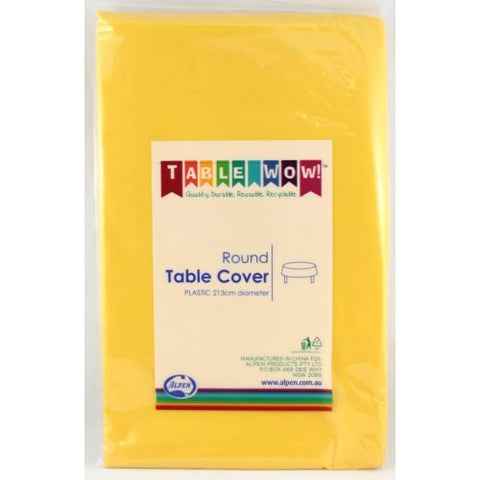 Tablecover - Round - Yellow - Mad Parties & Supplies