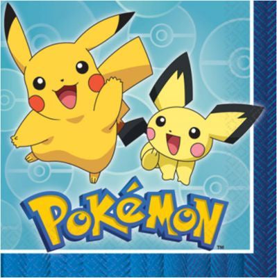 Pokemon - Napkins - Lunch - Mad Parties & Supplies