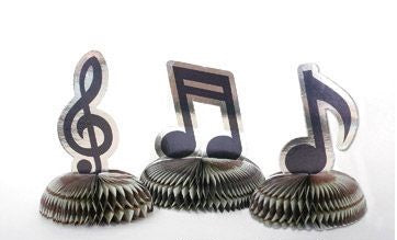 Mini Honeycomb Centrepiece - Music Notes - Mad Parties & Supplies
