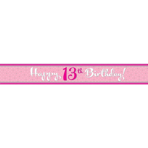Banner - Happy 13th Birthday - Mad Parties & Supplies