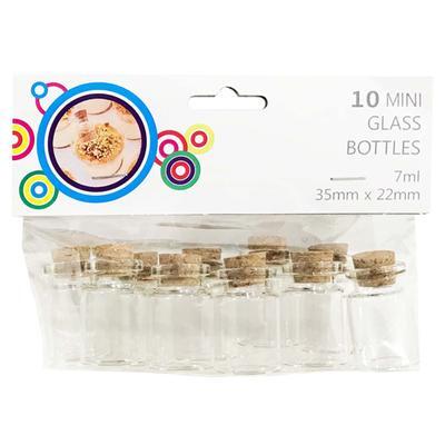 10 x Mini Glass Bottles (M6366) - Mad Parties & Supplies