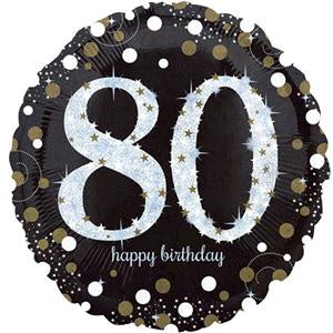 Foil - 18" - 80th (3374201) - Mad Parties & Supplies