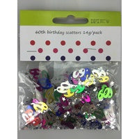 Scatters - 60th - Multicoloured (DPI0850) - Mad Parties & Supplies