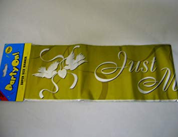 Banner - Just Married - Mad Parties & Supplies
