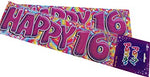 Banner - Happy 16th Birthday - Mad Parties & Supplies