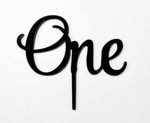 Cake Topper - One (choose Colour) - Mad Parties & Supplies