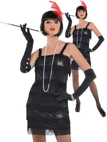 Flashy Flapper Dress (Large) - Mad Parties & Supplies