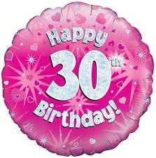 Foil - 18" - Happy 30th Birthday (Pink) (227710)