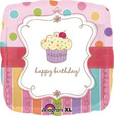Foil - 18" - Happy Birthday Cupcake (24506)