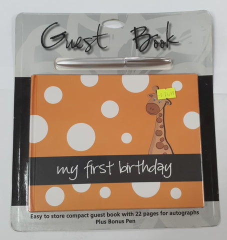 Guestbook - My First Birthday with pen (GMFBF) - Mad Parties & Supplies