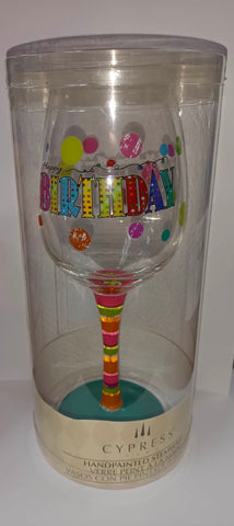 Handpainted Stemware (Glass) - Happy Birthday