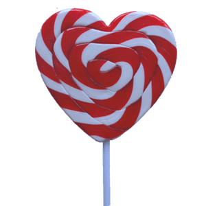 Red Heart Swirl Lollipop - Mad Parties & Supplies