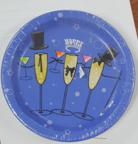 Plates - 7" - Lunch - Happy New Year (416078M) - Mad Parties & Supplies
