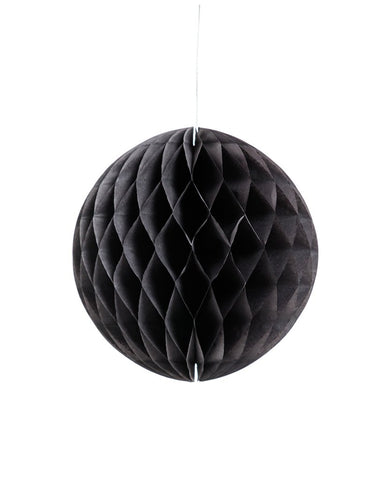 Honeycomb Ball - 25cm Black (5209BLK) - Mad Parties & Supplies