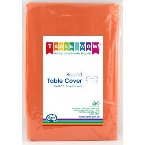 Tablecover - Round - Orange - Mad Parties & Supplies