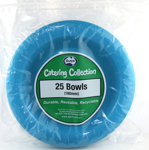 Bowls - Pkt 25 - Azure Blue - Mad Parties & Supplies