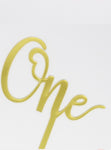 Cake Topper - One (choose Colour) - Mad Parties & Supplies
